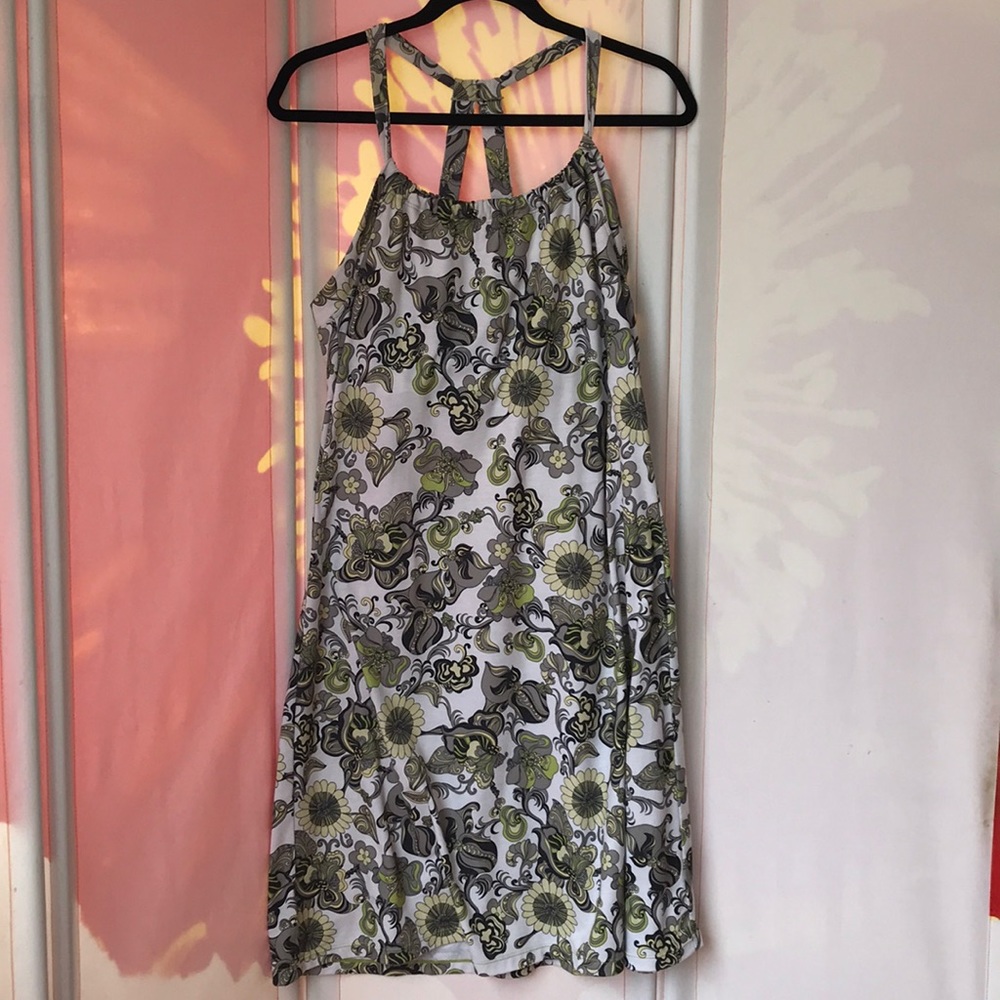 PrAna Quinn dress floral racerback halter